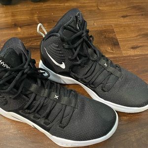 Black Nike basketball shoes